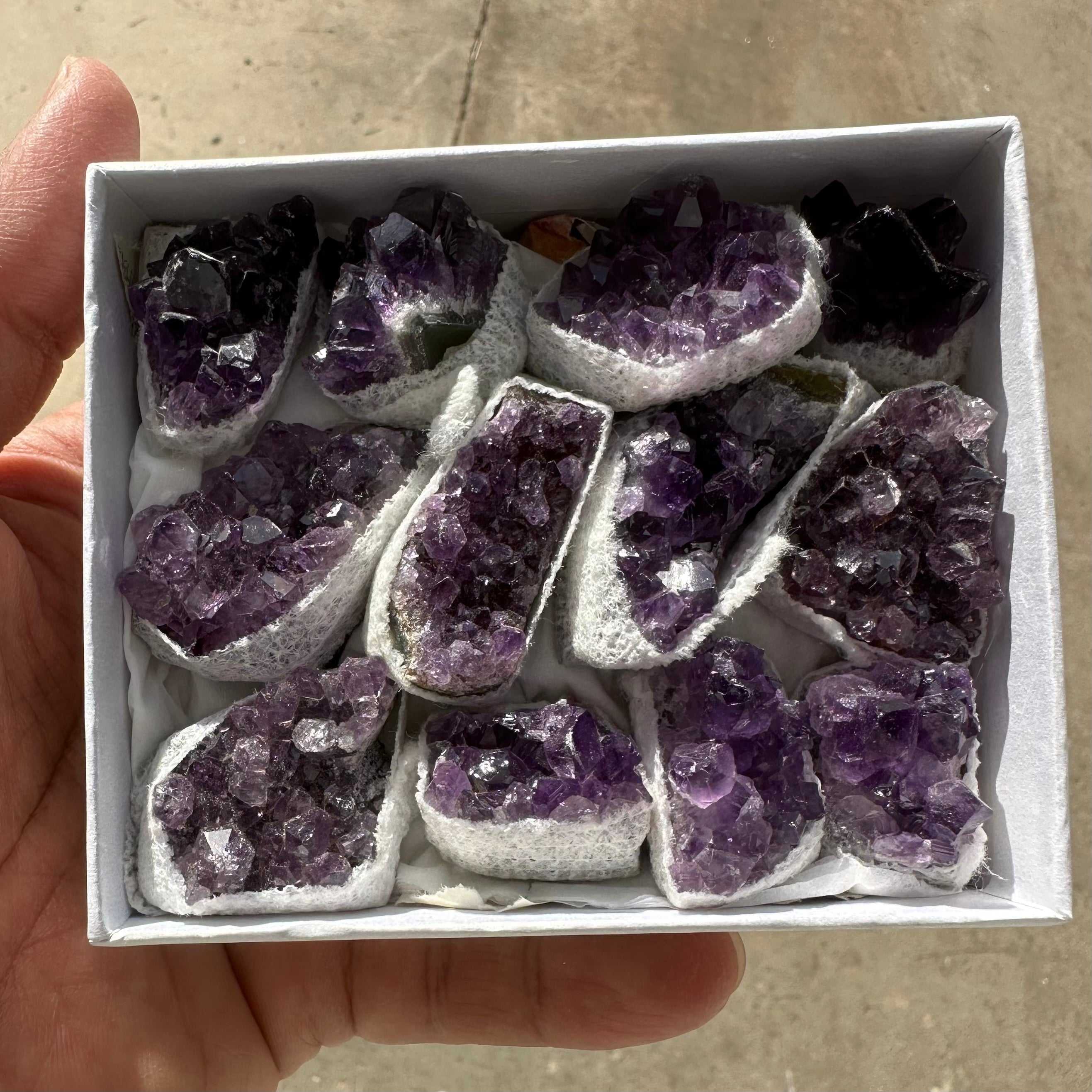 Amethyst *AAA - Cluster Tray-MINI (10-12pc) Amethyst *AAA - Cluster Tray-MINI (10-12pc)